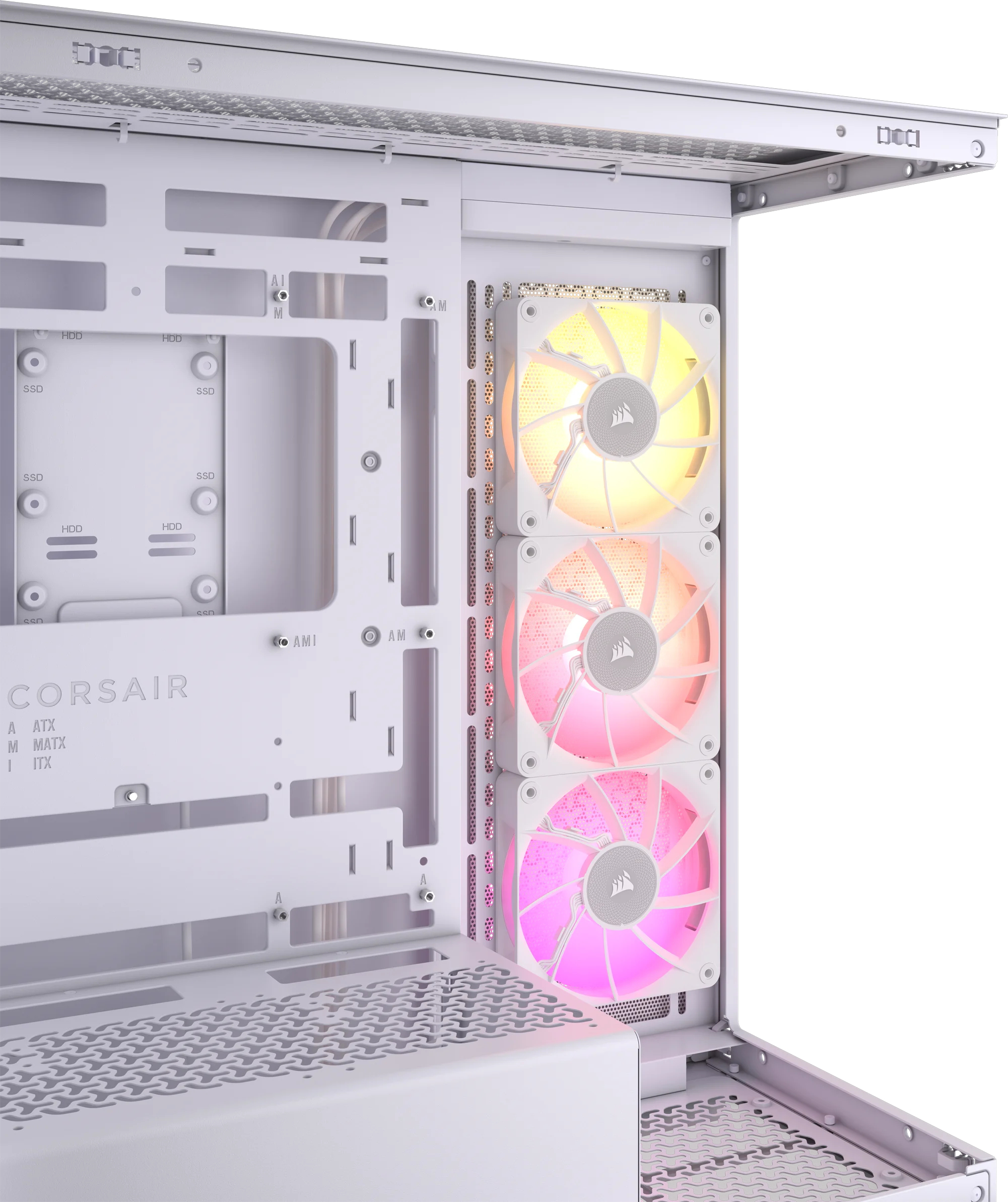 Corsair - Torre ATX Corsair iCUE LINK 3500X RGB Blanco Cristal Templado