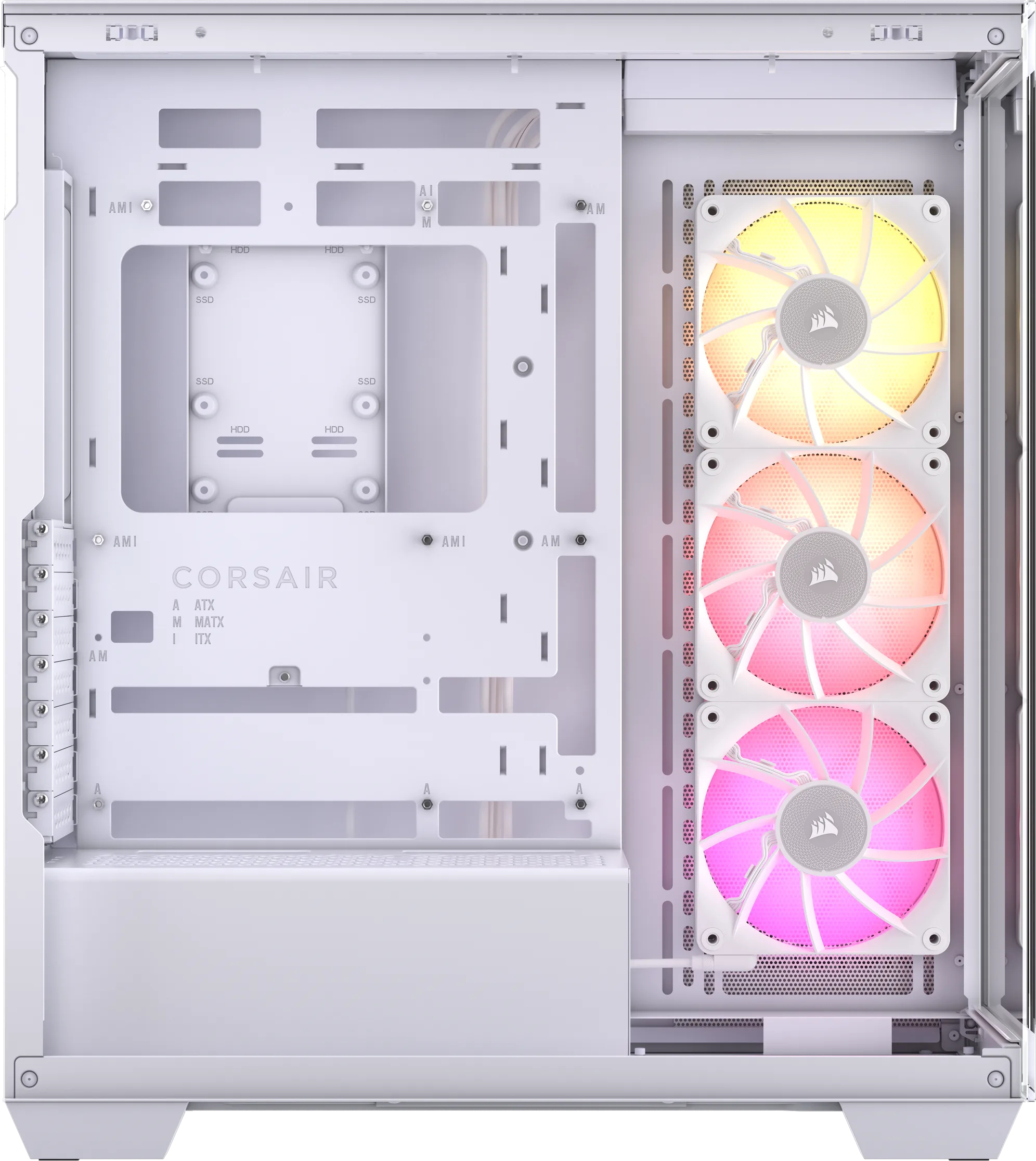 Corsair - Torre ATX Corsair iCUE LINK 3500X RGB Blanco Cristal Templado