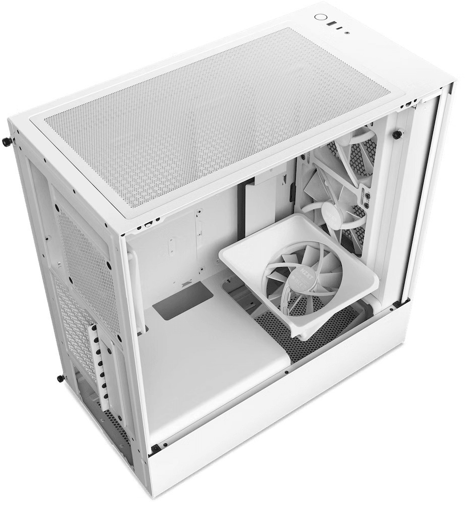 NZXT - Torre ATX NZXT H5 Flow RGB Blanca Cristal Templado