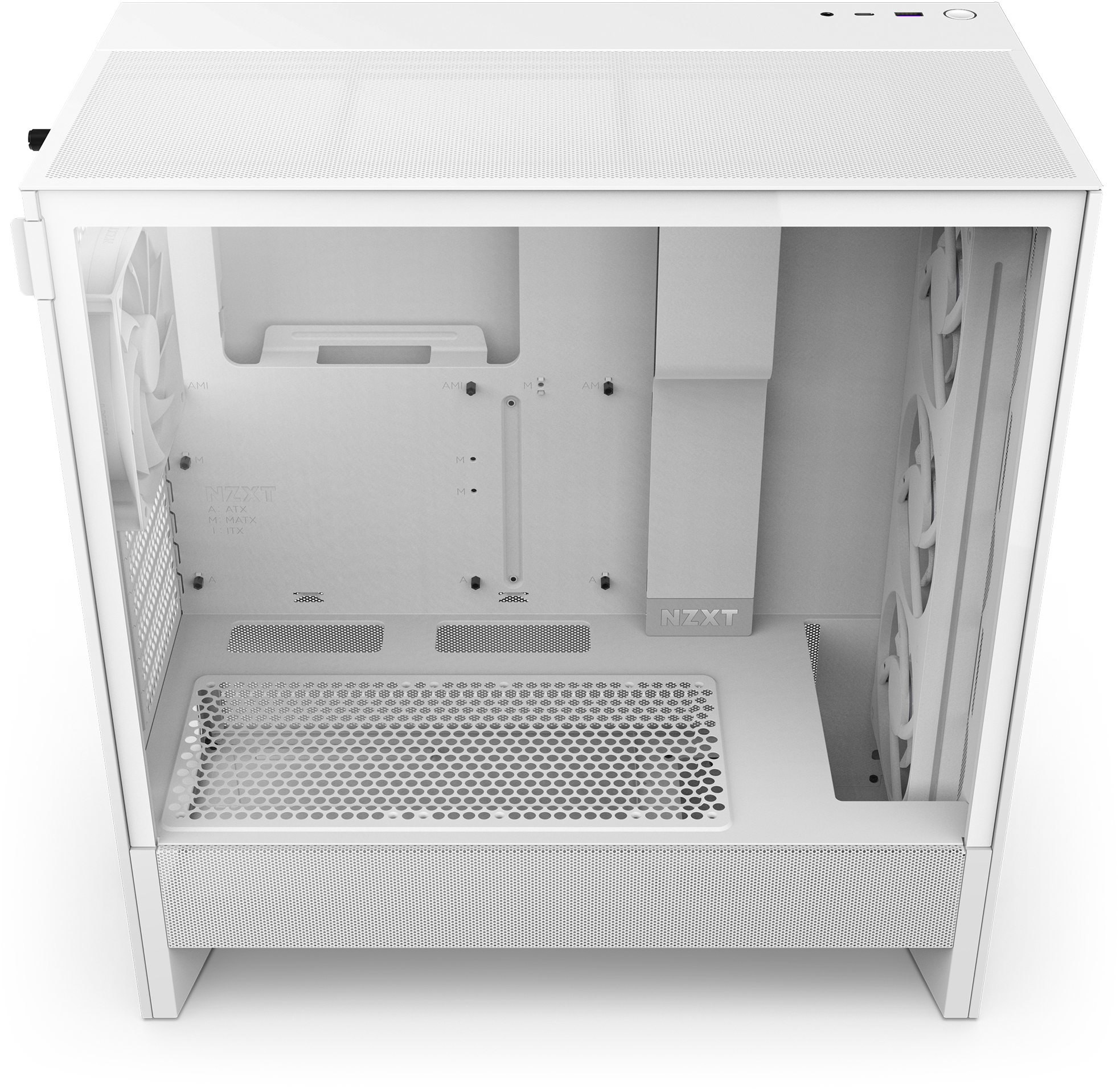 NZXT - Torre  ATX NZXT H5 Flow RGB Compact Blanca