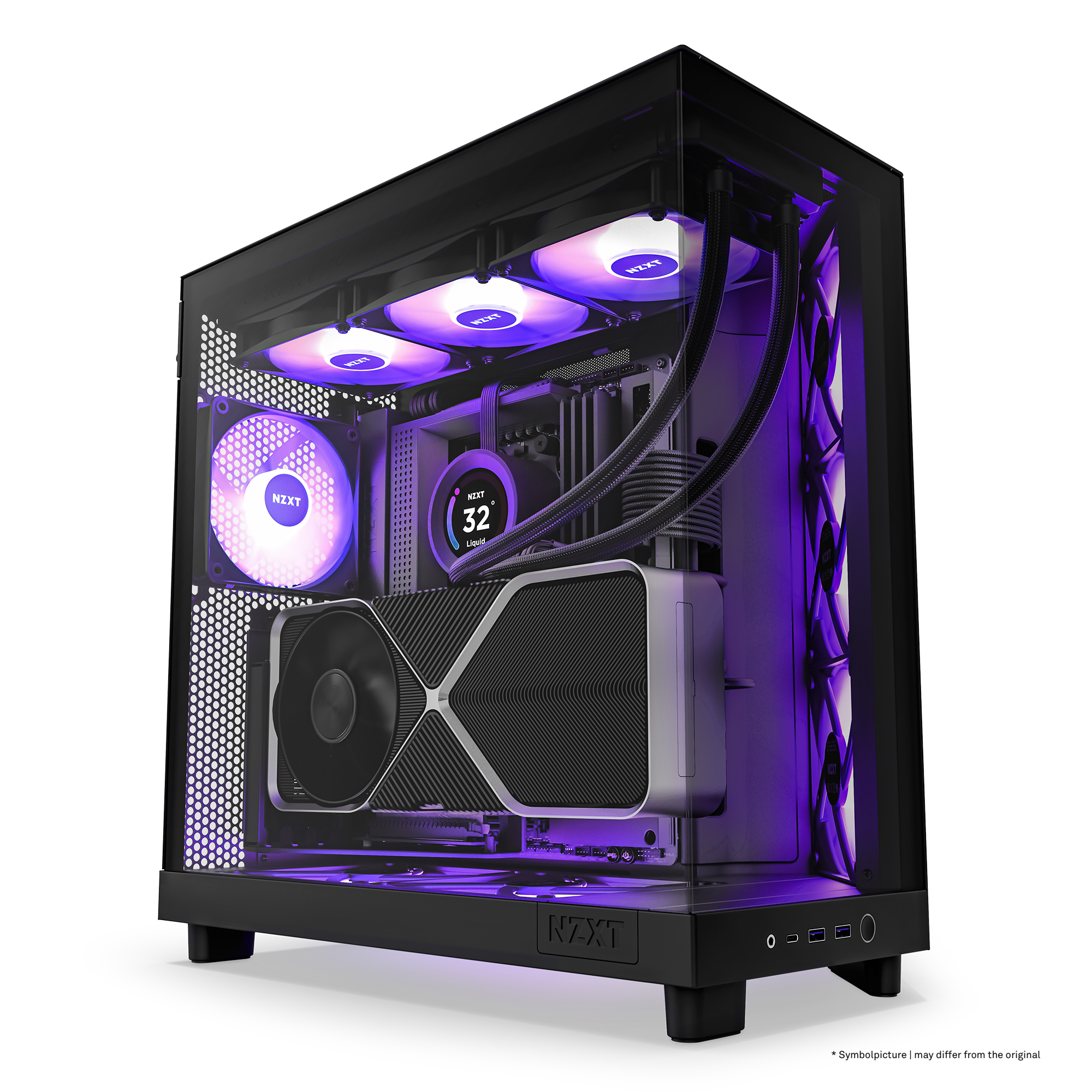 NZXT - Torre ATX NZXT H6 Flow RGB Negro Cristal Templado