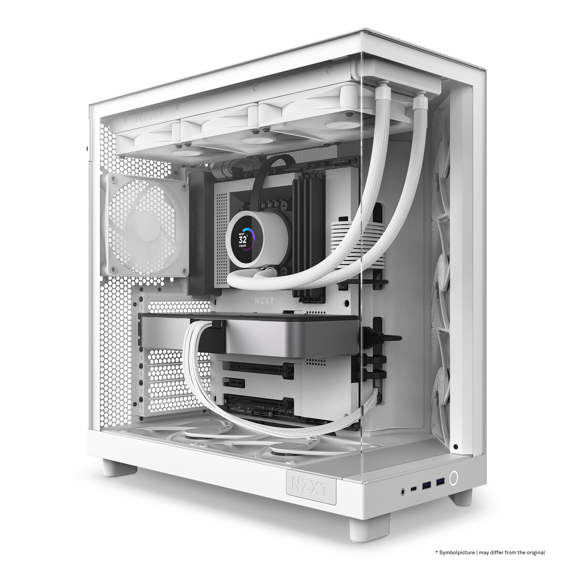 NZXT - Torre ATX NZXT H6 Flow Blanca Cristal Templado