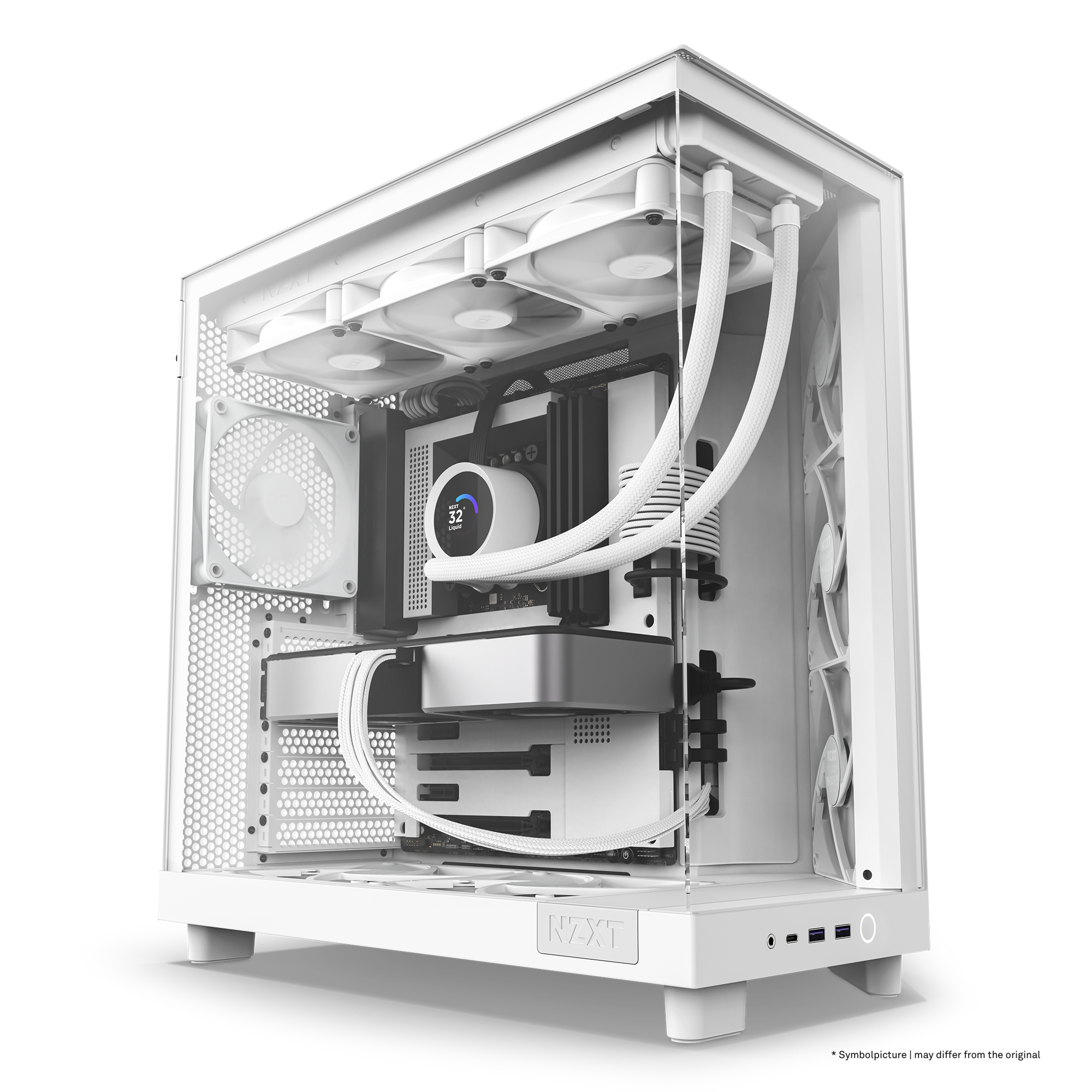 NZXT - Torre ATX NZXT H6 Flow Blanca Cristal Templado