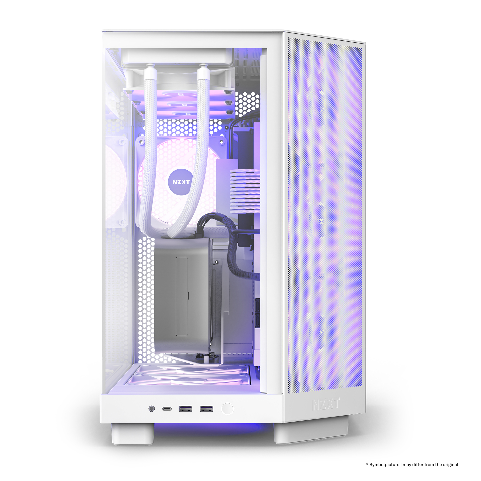 NZXT - Torre ATX NZXT H6 Flow RGB Blanca Cristal Templado