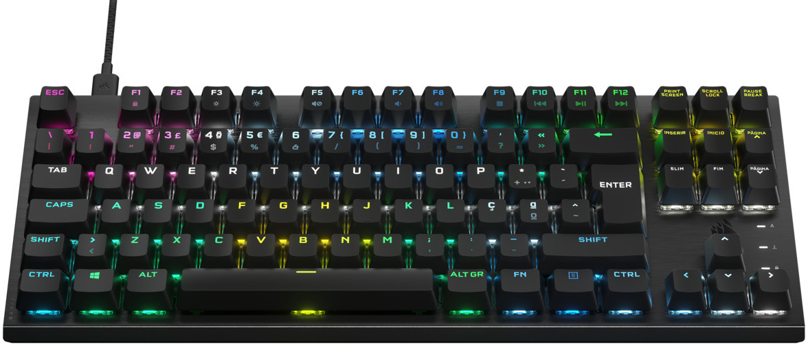 Corsair - Teclado Corsair K60 RGB Pro TKL Optical Mechanical - Mecânico (PT)