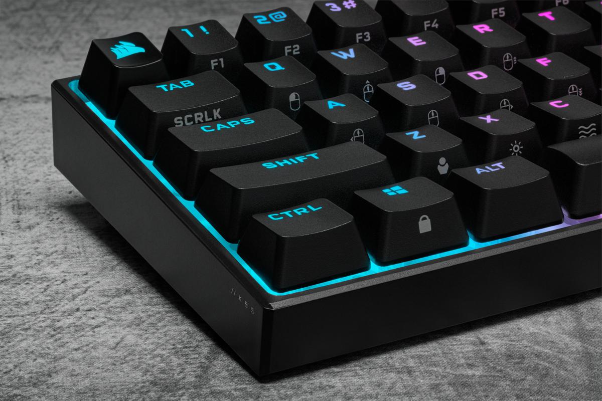 Corsair - ** B Grade ** Teclado Corsair K65 Mini 60% RGB Cherry MX Red - Mecânico (PT)