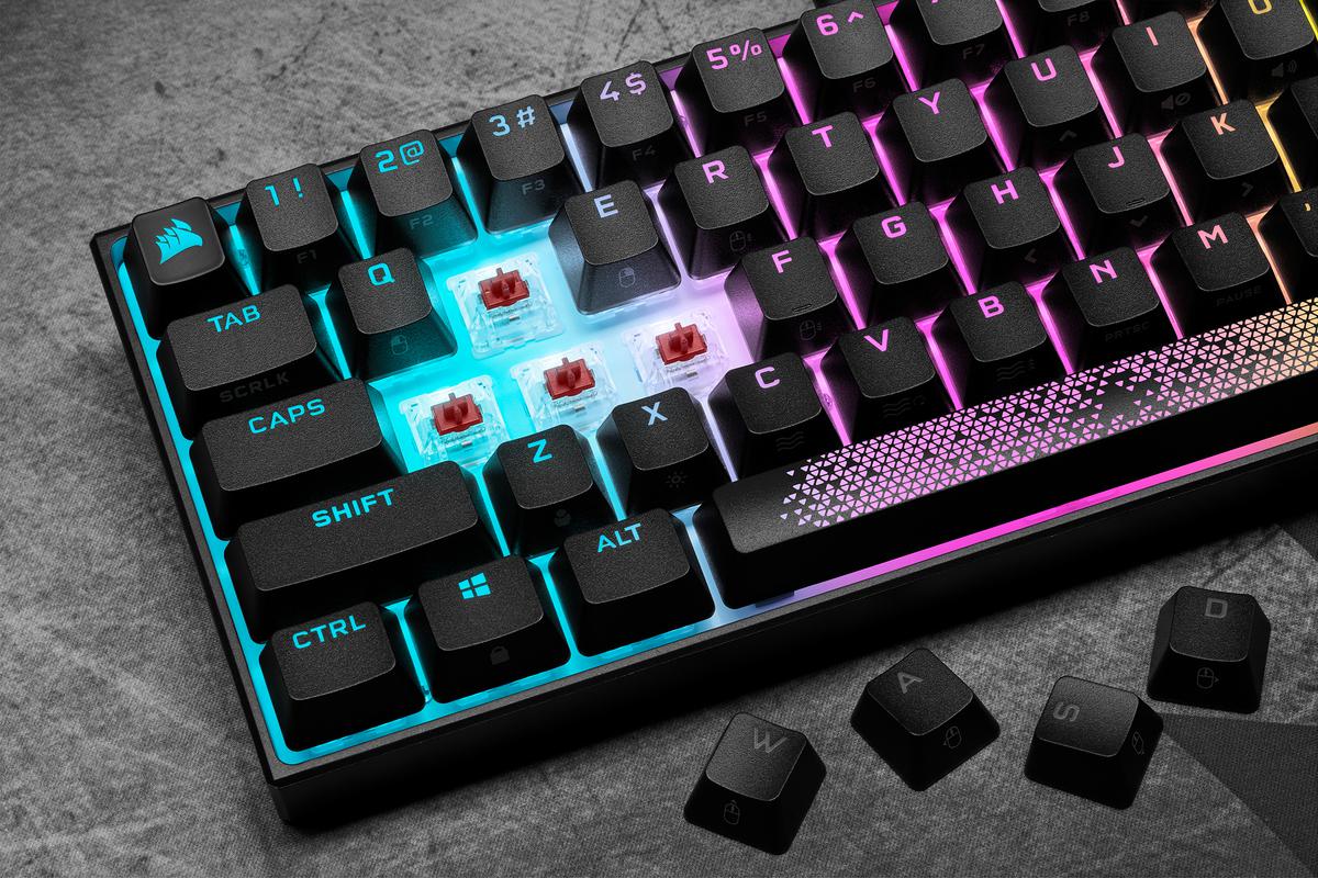 Corsair - ** B Grade ** Teclado Corsair K65 Mini 60% RGB Cherry MX Red - Mecânico (PT)