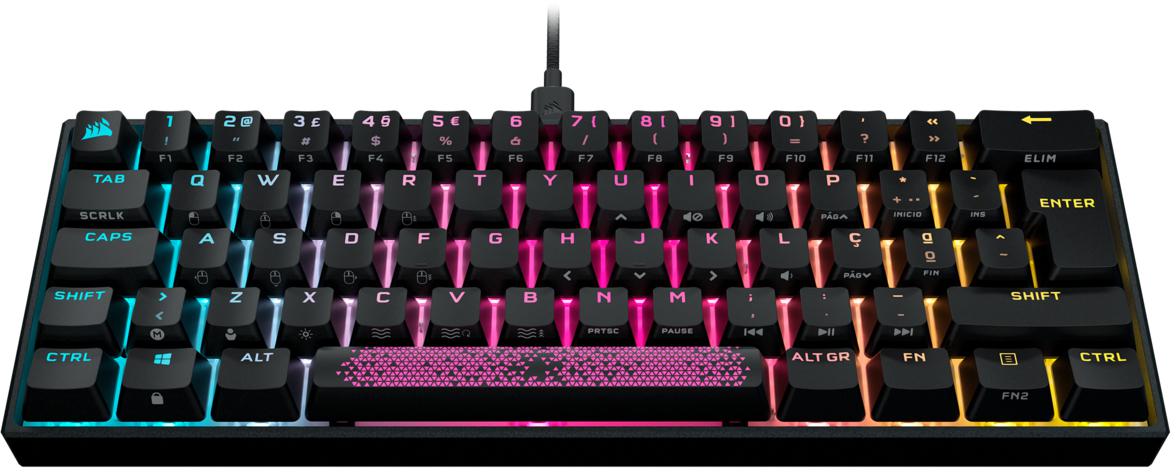 Corsair - ** B Grade ** Teclado Corsair K65 Mini 60% RGB Cherry MX Red - Mecânico (PT)