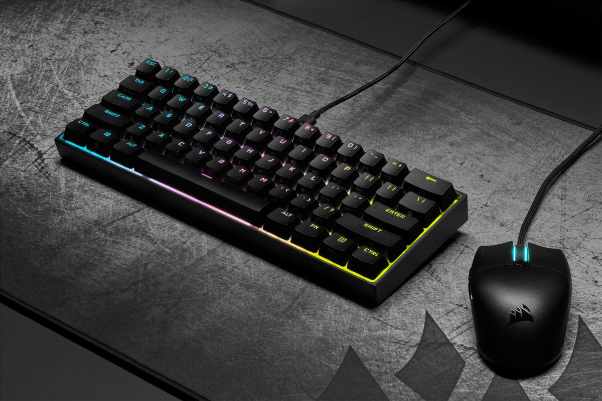 Corsair - ** B Grade ** Teclado Corsair K65 Mini 60% RGB Cherry MX Red - Mecânico (PT)