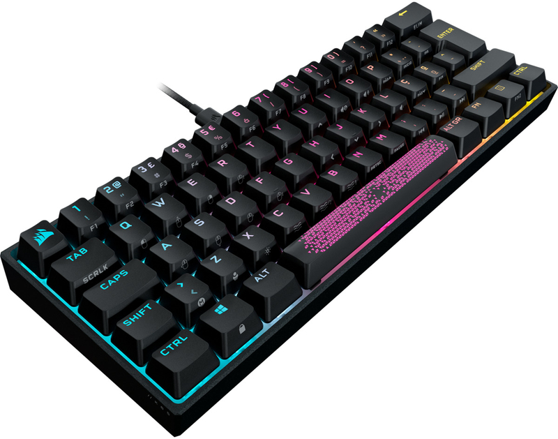 Corsair - Teclado Corsair K65 Mini 60% RGB Cherry MX Red - Mecânico (PT)