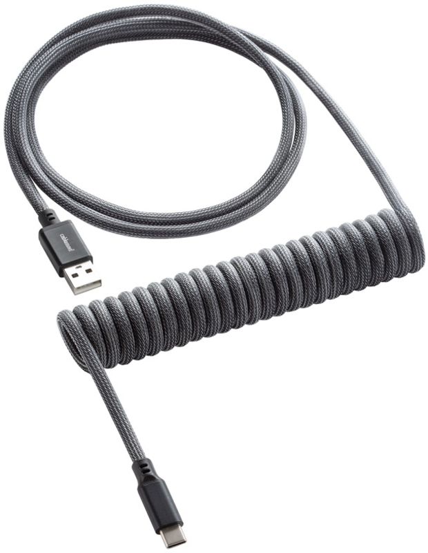 Cable Coiled CableMod Classic para Teclado USB A - USB Type C, 150cm - Carbon Grey