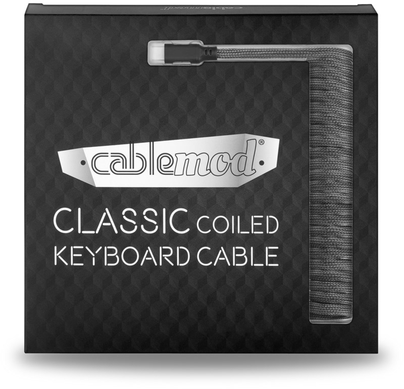 CableMod - Cable Coiled CableMod Classic para Teclado USB A - USB Type C, 150cm - Carbon Grey