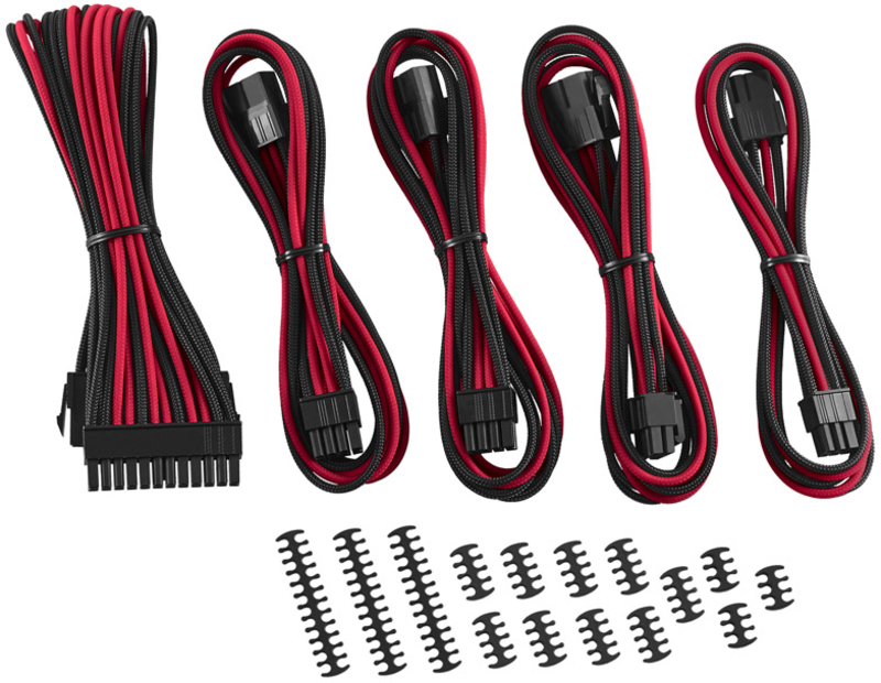 Kit de Expansión CableMod Classic ModMesh - 8+6 Series - Negro / Rojo