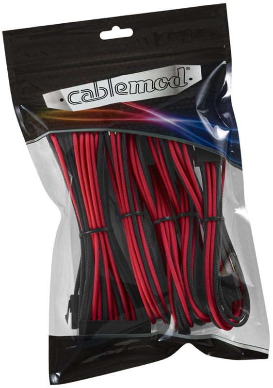 CableMod - Kit de Expansión CableMod Classic ModMesh - 8+6 Series - Negro / Rojo