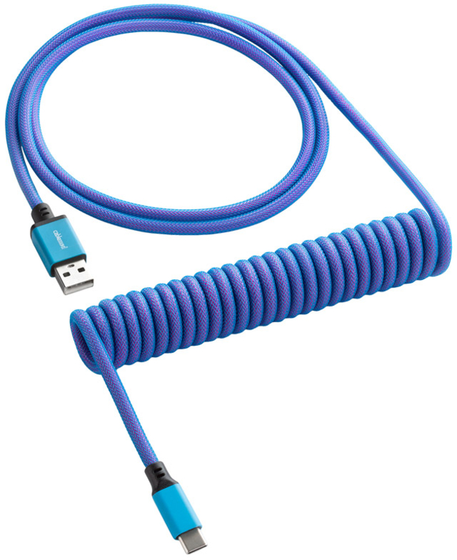 Cable Coiled CableMod Classic para Teclado USB A - USB Type C, 150cm - Galaxy Blue