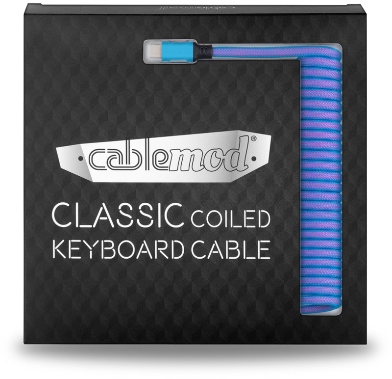 CableMod - Cable Coiled CableMod Classic para Teclado USB A - USB Type C, 150cm - Galaxy Blue