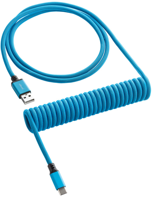 CableMod - Cable Coiled CableMod Classic para Teclado USB A - USB Type C, 150cm - Spectrum Blue