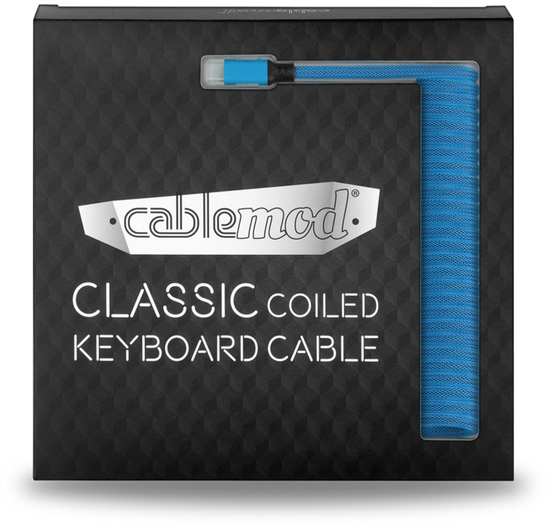 CableMod - Cable Coiled CableMod Classic para Teclado USB A - USB Type C, 150cm - Spectrum Blue