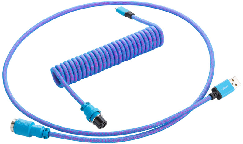 Cable Coiled CableMod Pro para Teclado USB A - USB Type C, 150cm - Galaxy Blue