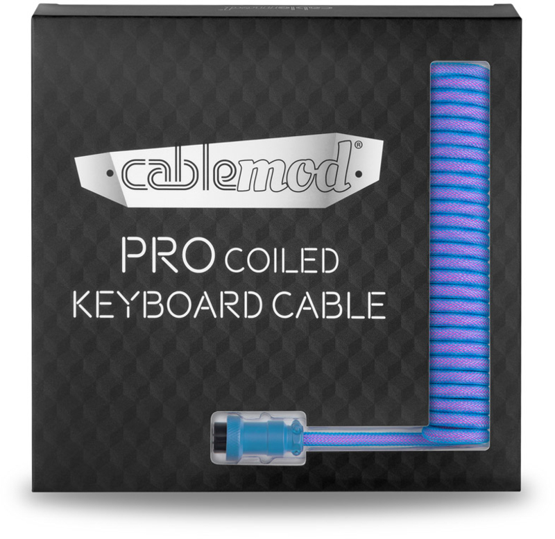 CableMod - Cable Coiled CableMod Pro para Teclado USB A - USB Type C, 150cm - Galaxy Blue