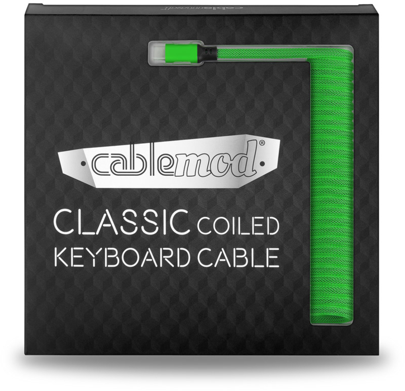 CableMod - Cable Coiled CableMod Classic para Teclado USB A - USB Type C, 150cm - Viper Green