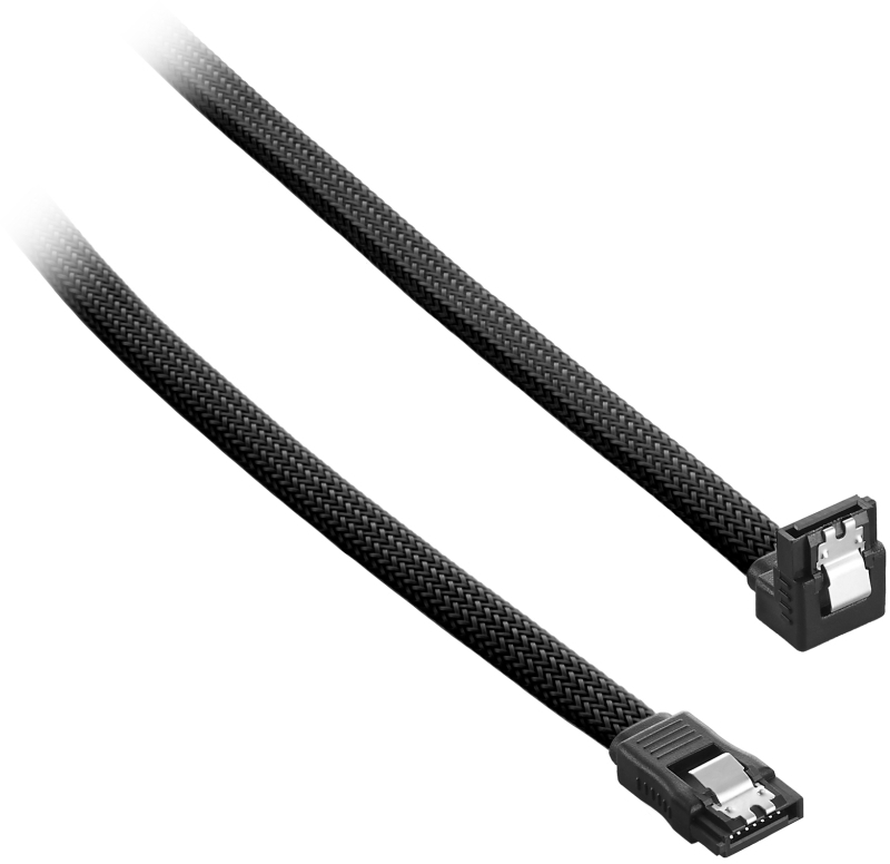 Cable SATA III 90º CableMod ModMesh 30cm - Negro