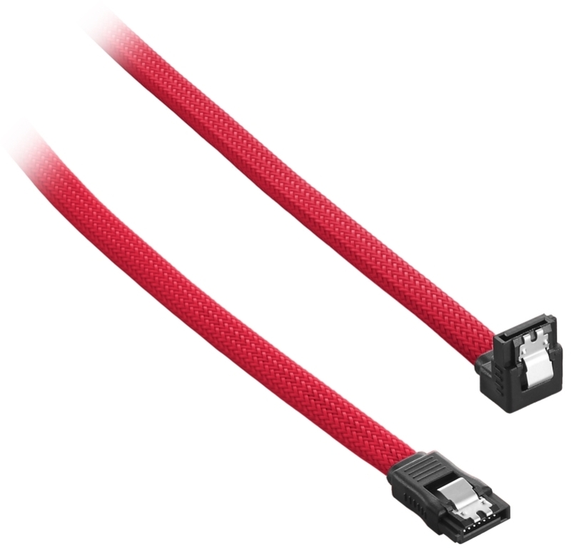 Cable SATA III 90º CableMod ModMesh 30cm - Rojo