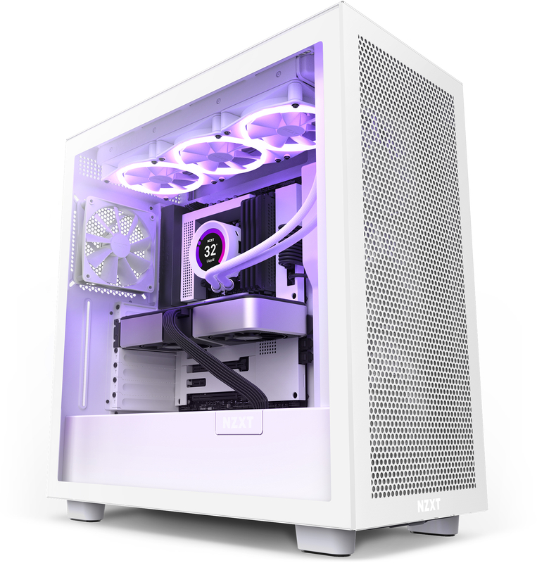 Torre ATX NZXT H7 Flow Blanco Cristal Templado