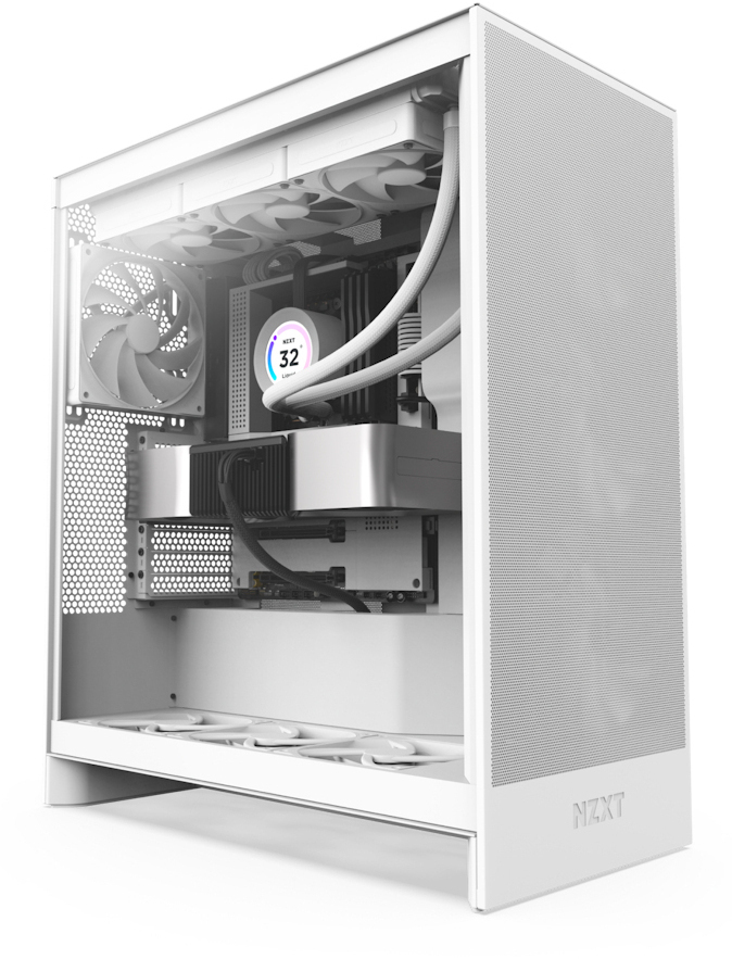 Torre ATX NZXT H7 Flow (2024) All White Vidro Temperado