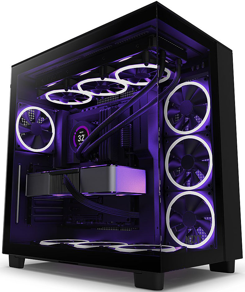 Torre ATX NZXT H9 Flow Negro Cristal Templado