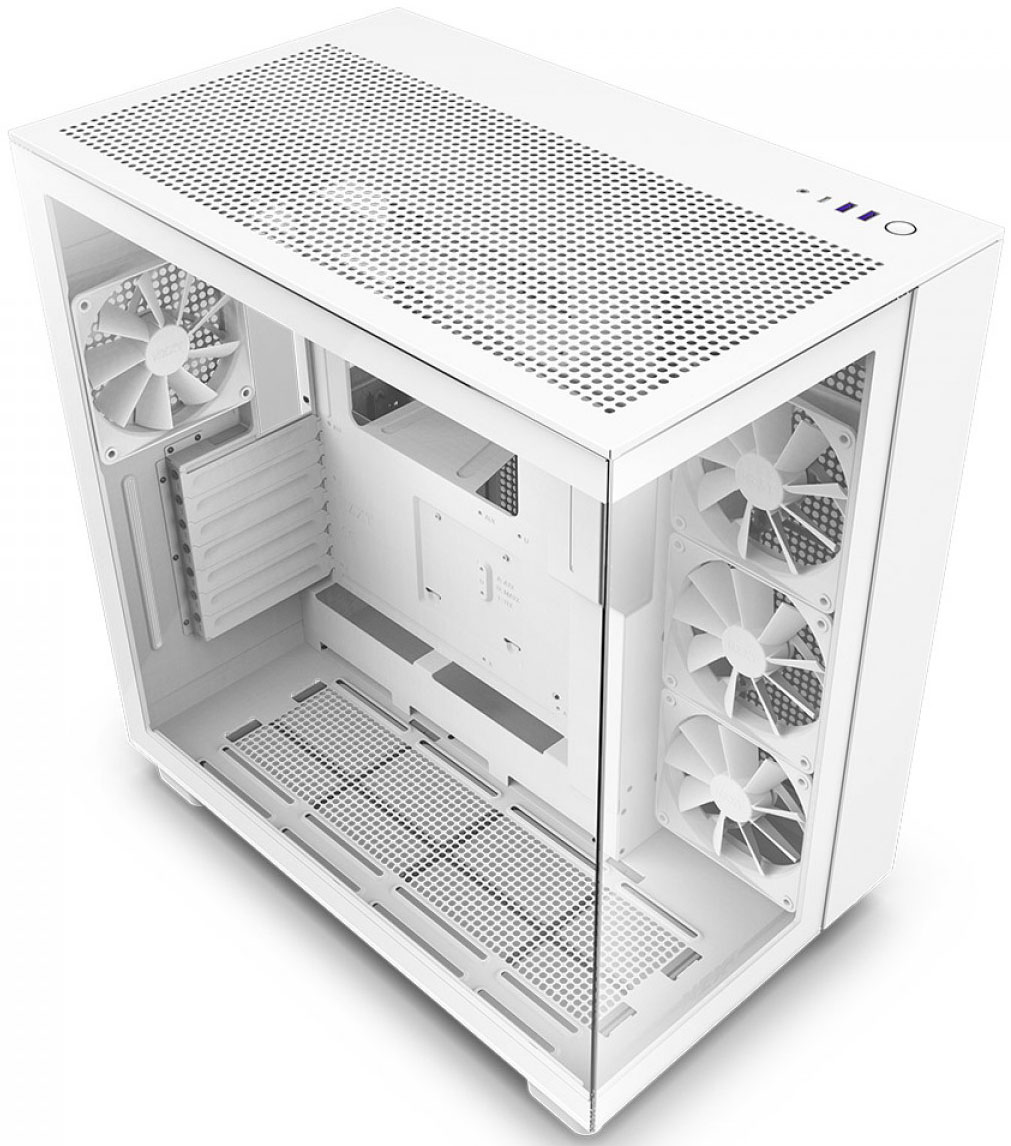 NZXT - Torre ATX NZXT H9 Flow Branca Cristal Templado