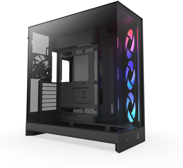 Picture of Picture of Caixa E-ATX NZXT H9 Flow RGB Negra (2025) Cristal Templado