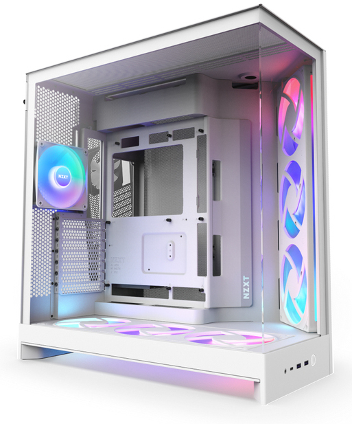 Picture of Picture of Torre E-ATX NZXT H9 Flow RGB+ Blanca (2025) Cristal Templado