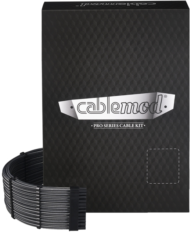 CableMod - Kit de Cables Sleeved CableMod PRO ModMesh C-Series RMi & RMx - Carbono