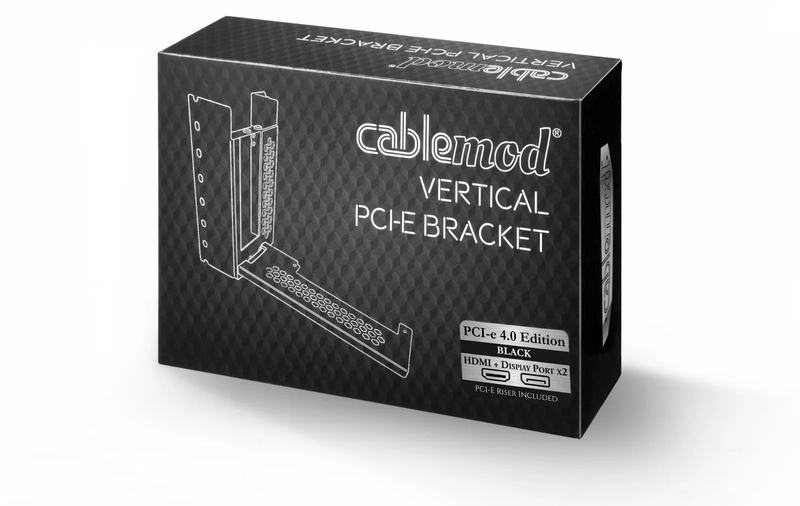 CableMod - Soporte Vertical CableMod PCI-e Bracket PCI-e 4.0 Edition, HDMI + DisplayPort - Negro