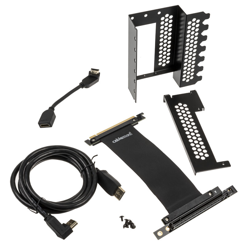 CableMod - Soporte Vertical CableMod con riser para Tarjeta gráfica 1x DP 1xHDMI