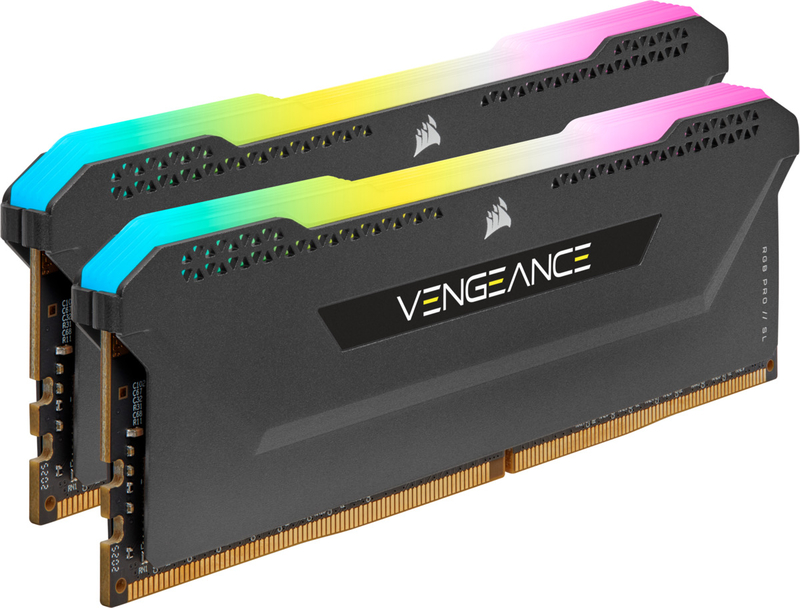 Corsair - Corsair Kit 32GB (2 x 16GB) DDR4 3600MHz Vengeance RGB Pro SL Black CL18