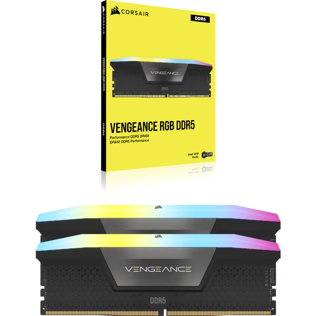 Corsair - Corsair Kit 32GB (2 x 16GB) DDR5 5600MHz Vengeance RGB Black CL36