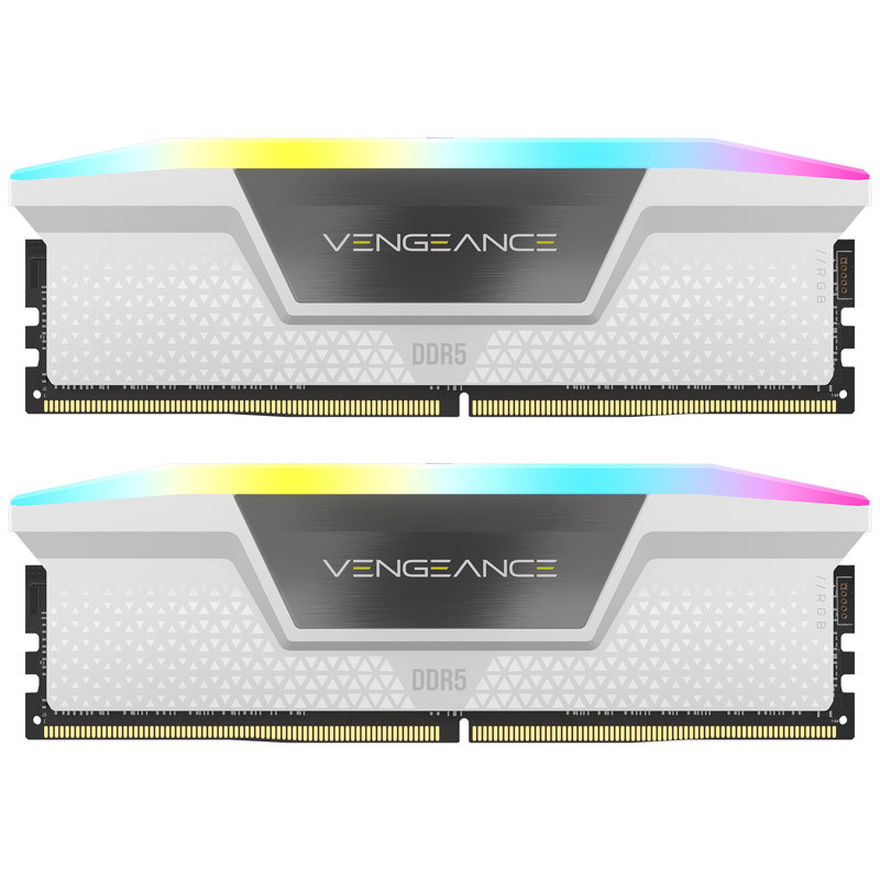 Corsair - Corsair Kit 32GB (2 x 16GB) DDR5 6000MHz Vengeance RGB White CL36