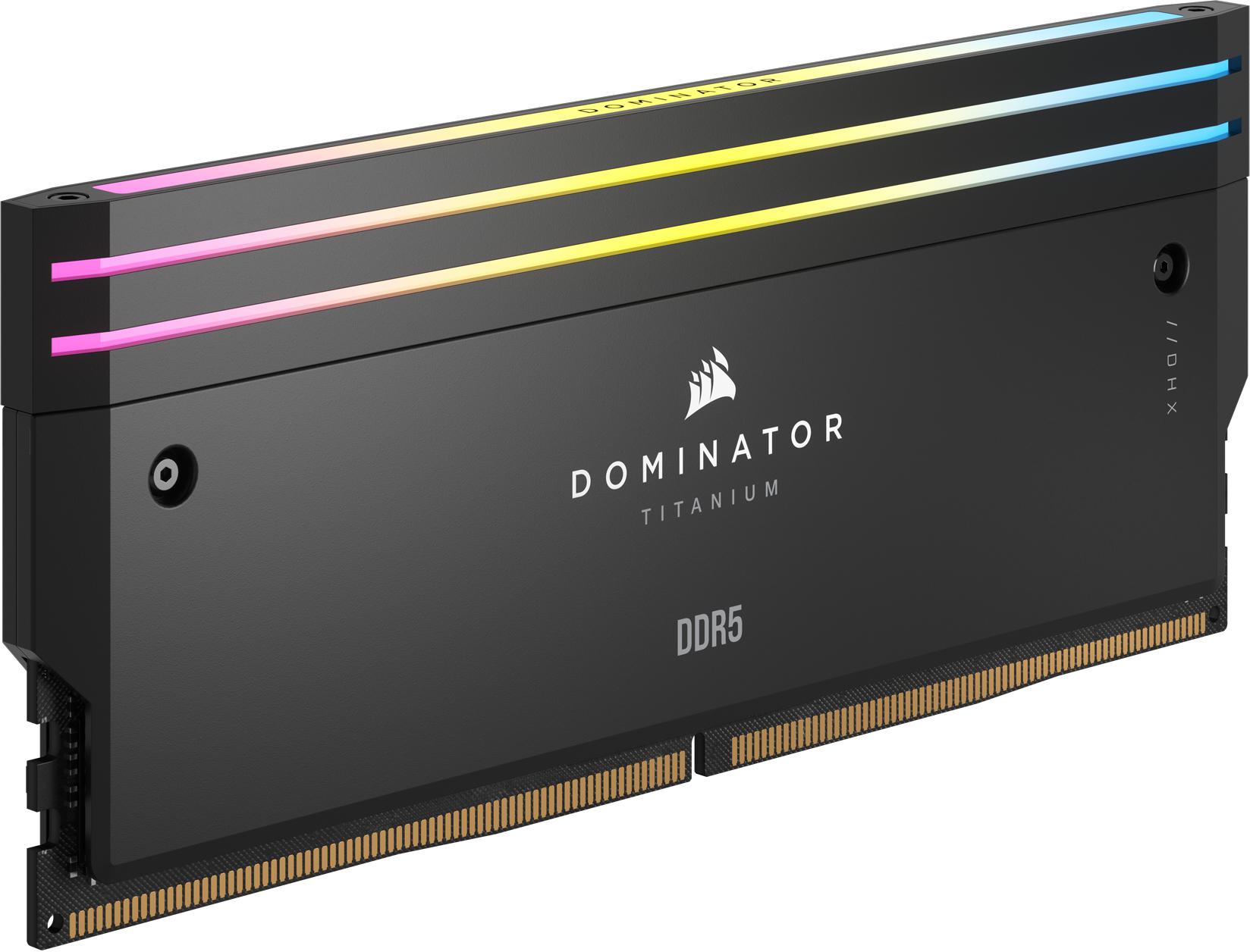 Corsair - Corsair Kit 32GB (2 x 16GB) DDR5 6000MHz Dominator Titanium RGB Black CL30