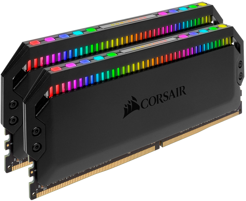 Corsair - Corsair Kit 16GB (2 x 8GB) DDR4 3200MHz Dominator Platinum RGB Black CL16