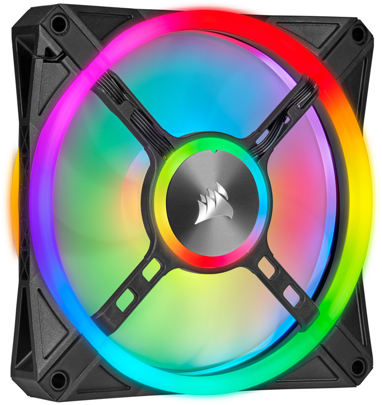 Corsair - Ventilador Corsair iCUE QL120 RGB PWM Negro 120mm