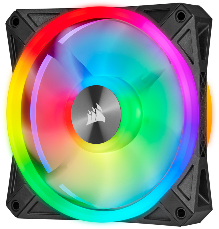 Corsair - Ventilador Corsair iCUE QL120 RGB PWM Negro 120mm