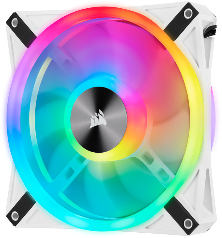 Corsair - Ventilador Corsair iCUE QL140 RGB PWM Blanco 140mm (Pack 2) c/ Lightning Node CORE