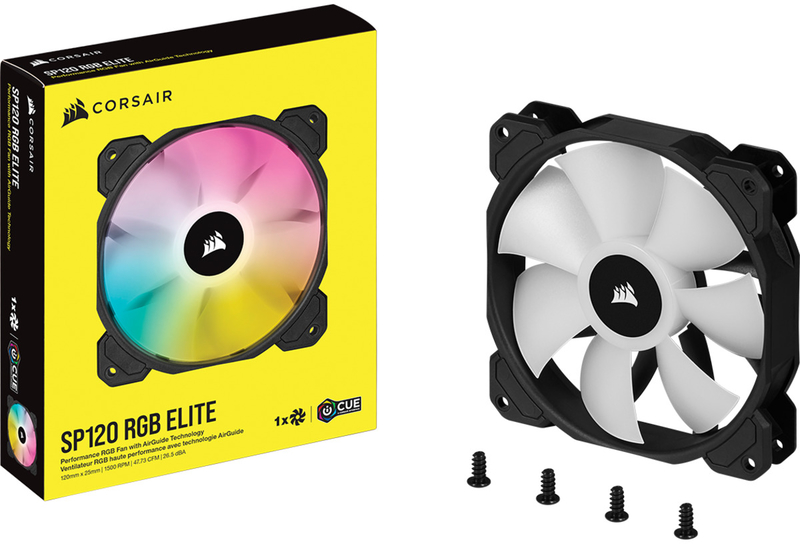 Corsair - Ventilador Corsair iCUE SP120 RGB ELITE PWM 120mm (Pack 3) c/ Lighting Node CORE