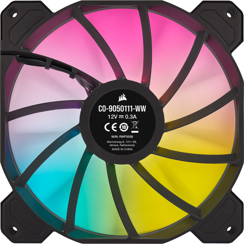 Corsair - Ventilador Corsair iCUE SP140 RGB ELITE PWM 140mm (Pack 2) c/ Lighting Node CORE