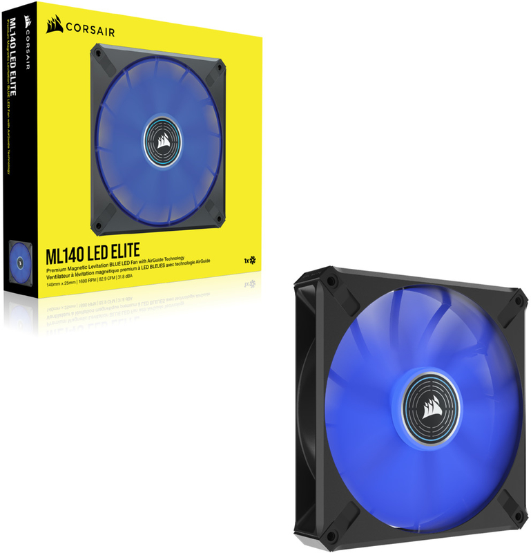 Corsair - Ventilador Corsair ML140 ELITE LED Blue Premium PWM 140mm - Magnetic Levitation Fan