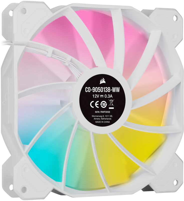 Corsair - Ventilador Corsair iCUE SP140 RGB ELITE PWM Blanco 140MM (Pack 2) c/ Lighting Node CORE