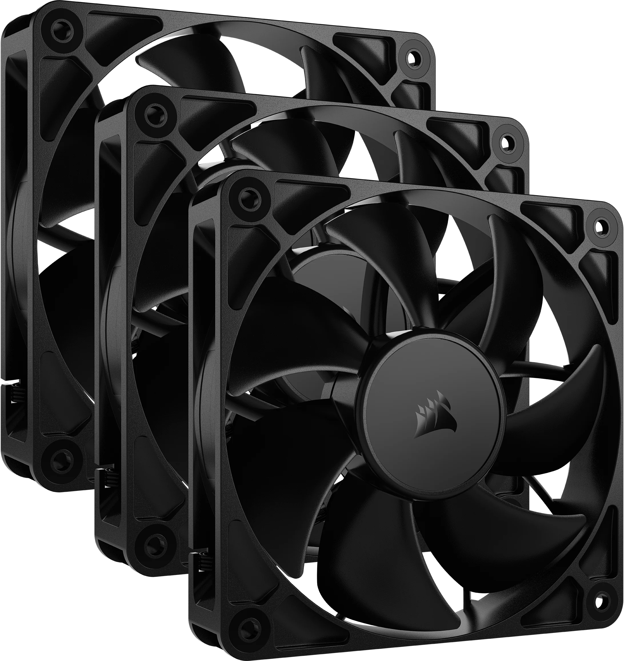 Corsair - Ventoinha Corsair RS120 PWM Preta 120mm (Pack 3)