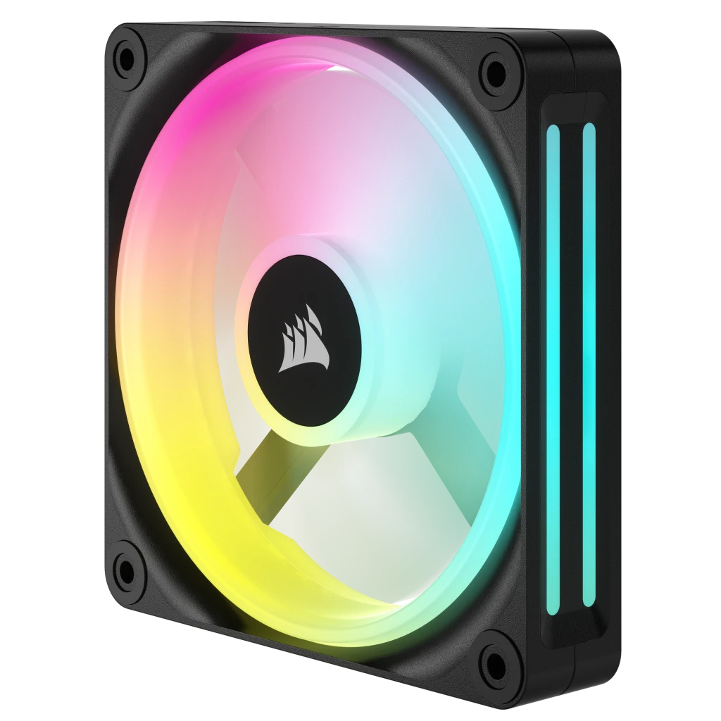 Corsair - Ventilador Corsair iCUE Link QX120 RGB PWM Negro 120mm (Pack 3)